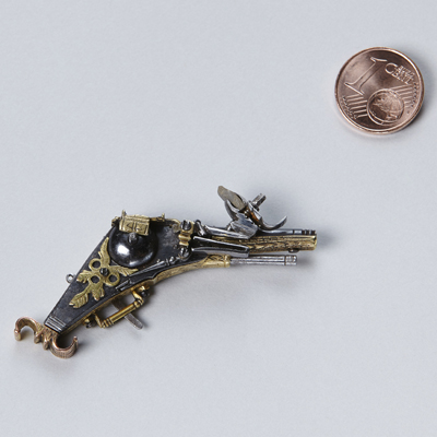 Miniaturpistole Michel Mann, N�rnberg sp�tes 16. Jh.